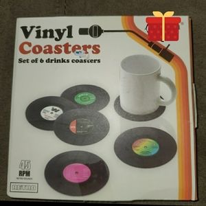 New Retro Vinyl Record Coasters